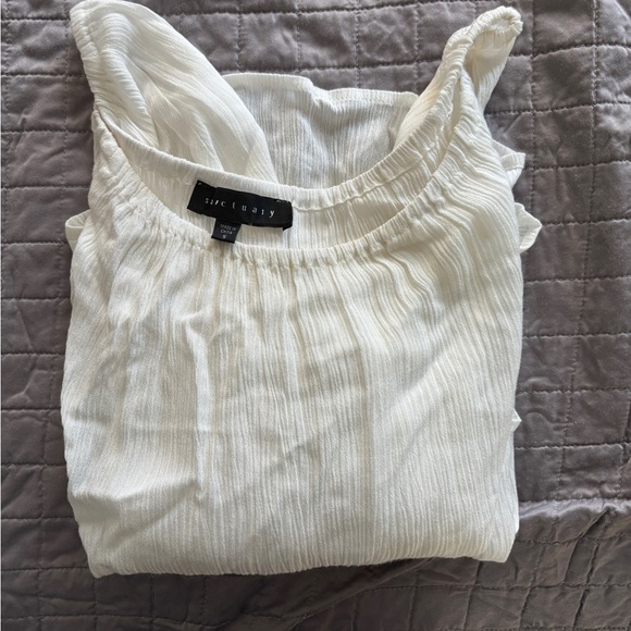 Sancuary lightweight gauze White Women's flutter Top - Picture 7 of 7